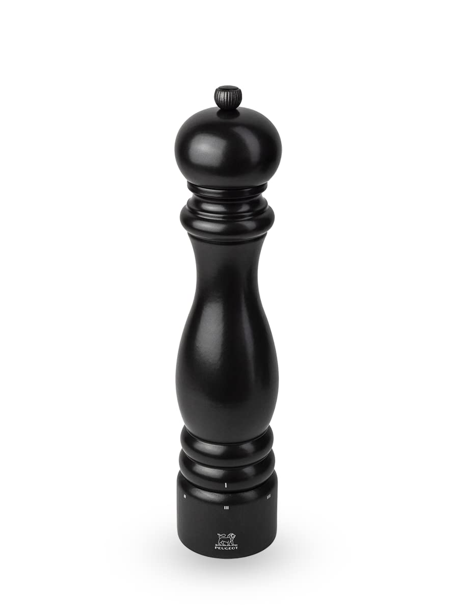 PEUGEOT - Paris u'Select 30 cm Pepper Mill - 6 Predefined Grind Settings - Made with PEFC Certified Wood - Made in France - Satin Black Colour