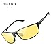 HD Night Driving Glasses Rain Day Driving Anti Glare Polarized Safe Night Vision Glasses (Aluminum-Magnesium Frame)