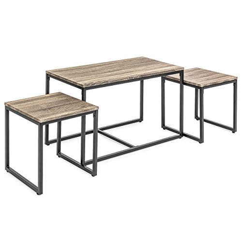 Best Choice Products 3Piece Modern Lightweight Nesting Coffee Accent Table Living Room