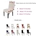 iEventStar 4 pieces Spandex Stretch Washable Dining Room Chair Cover Protector Seat Slipcovers for All Seasons (White, 4)