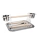 UTOPIAY Bird Playstand with 2 Feeding Cups Parrot Playground Wood Perch Gym Training Stand Playpen Bird Toys Exercise Playgym Small Birds Cage Accessories Toy for Parakeet Conure Cockatiel,withtraythumb 2