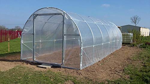 Greenhouse Plastic Film Clear Polyethylene Cover UV Resistant, 12 ft Wide x 25 ft Long