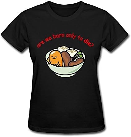 Gudetama T Shirt For Women 100% Organic Cotton S Black