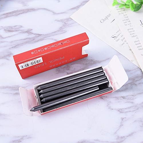 6Pcs/ Box 5.6mm HB 2B 4B 6B 8B Mechanical Lead Auto Clutch Pencil Holder Refill