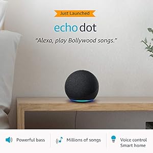 Echo Dot (4th Gen, 2020 release)| Smart speaker with Alexa (Black)
