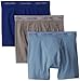 Calvin Klein Men's Underwear Cotton Stretch 3 Pack Boxer Briefs, Blue/Grey Assorted, Medium