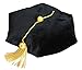 Doraemall Doctoral Tam Black Velvet 6-sided W/gold Bullion Tassel One Size Fits Most