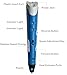 Artlike 2016 Newest 3D Stereoscopic Printing Pen for 3D Doodling and Drawing with Power Adapter ABS for Children(Blue)