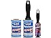 USA Made Pet Hair Lint Roller Refill Sticky Adhesive Remover 215 Sheet Large Roll Value Pack with Bonus Travel Roller for Clothes Furniture by IHI