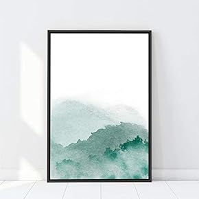 signwin Framed Canvas Wall Art Mountain in Fog...