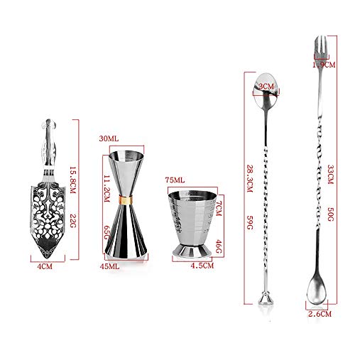 CHENSHJI Cocktail Bartending Werkzeuge Kreative Barkeeper Phantasie Edelstahl Cocktail Set Portable Barset Geeignet Für… – Bild 5