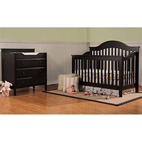 DaVinci Jayden 4in1 Convertible Crib with Changing Table in Ebony