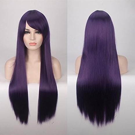 Amazon Ideal ロング ウィッグ ディープパープル コスプレ 仮装 通販