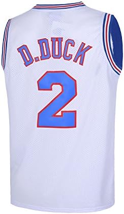 Mens Basketball Jersey #2 D Duck 90s Moive Space Jam Shirts