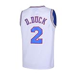 Mens Basketball Jersey #2 D Duck 90s Moive Space Jam Shirts