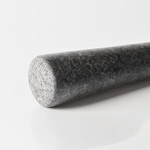 SZUAH Granite Mortar and Pestle Set, Solid Natural Excellent Granite Grinder Set, for Spices, Seasonings, Pastes, Pesto and Guacamole (6", 2 Cup Capacity, Black) … - Thumbnail 2