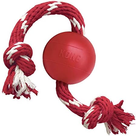 KONG - Ball with Rope - Durable Rubber 