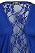 My1stWish Womens 78S Floral Lace Back Ladies Long Boyfriend Summer Cardigan Size 8/10 Royal Blue