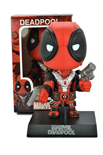 Deadpool PVC Bobble Head Figure Car Dashboard Office Home Accessories Ultra Detail Doll . (DEADPOOL) - Thumbnail 3