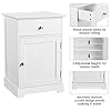 YAHEETECH Nightstand End Table with One Drawer and One Door, Wooden Accent Table Sofa Bed Side Storage Cabinet White