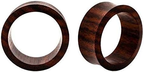Roots Organics Pair | Sono Wood Double Flared Ear Hollow Earlet Tunnels