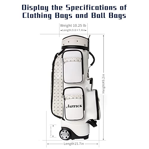 Golf Cart Bag Wheeled Leather Golf Club Bags for Men Transit Golf Bag