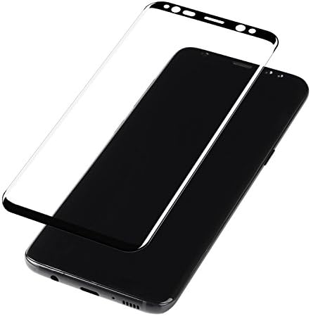 Samsung Galaxy S8 Screen Protector TANAAB [9H Glass][Case Friendly][3D Curved Protection][Ultra HD][Anti-Bubble] - Black