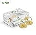 Place Card Holder (12 Pack) Gold – Beautiful Table Cardholder for Wedding Tabletop Banquet Menu Holders Clip Table Reserved Seat Number Recipe Holder Restaurants Weddings Party