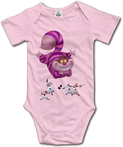 ASHIN Cheshire Cat Alice In Wonderland For 6-24 Months Baby Short Sleeve Romper Playsuit 24 Months Pink