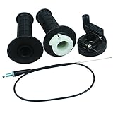 Wingsmoto 7/8" 22mm Dirtbike Twist Throttle Accelerator Handle Grip + Cable + Throttle Clamp 50 90 110 125cc Pit Bike Dirtbike (Handle Grip + Cable + Throttle Clamp)