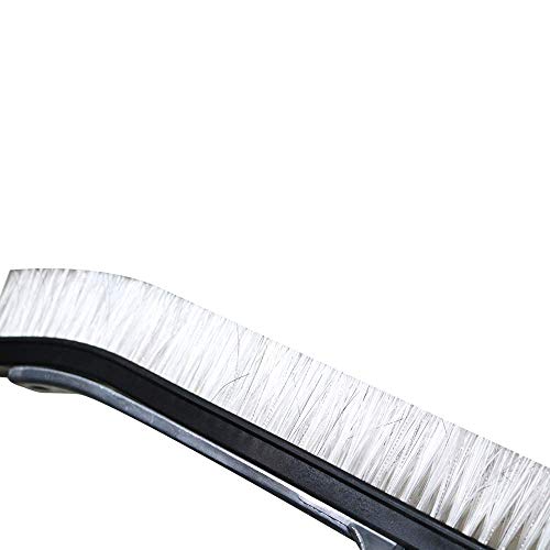 Daveyspa 18''Heavy Duty Swimming Pool Brush Nylon and Stainless Steel Wire Hybrid Algae Brush for Walls,Tiles & Floors Curved Cleaning Brushes - Thumbnail 2
