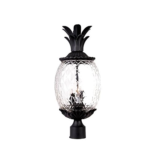 Acclaim 7517BK Lanai Collection 3-Light Post Mount Outdoor Light Fixture, Matte Black