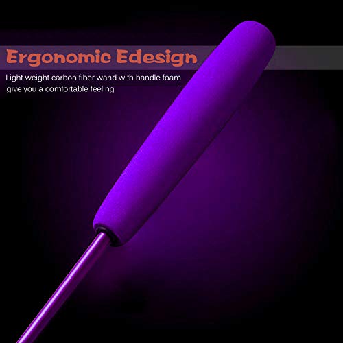 Retractable Cat Toys Wand with 5 Piece Teaser Refills, Interactive Cat Feather Toy for Cat Kitten Having Fun Exerciser Playing, Purple