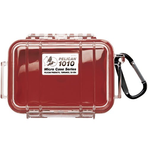 Pelican 1010 Micro Case (Red/Clear) (1010-028-100)