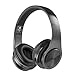 Bluetooth Headphones Over Ear, Hi-Fi Stereo Wireless Headset, Foldable, Soft Memory-Protein Earmuffs, w/Built-in Mic and Wired Mode for PC/Cell Phones/TV (Black)