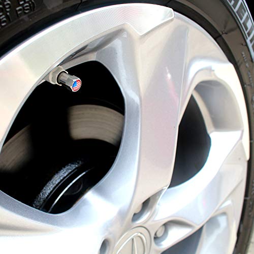 image for SAMIKIVA Tire Valve Stem Caps, Metal with Rubber Ring, Dust Proof Cove