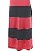 Awesome21 Women's Casual Soft Stretch Bold Striped Sleeveless Maxi Dress