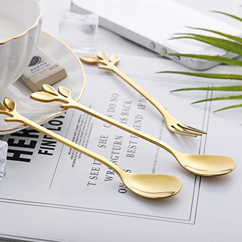 2 Stainless+Tableware+Teaspoons+Specialty+Demitasse