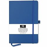 RICCO BELLO Dot Grid Notebook with Pen Loop / 5.7 x 8.4 inches (Royal Blue)