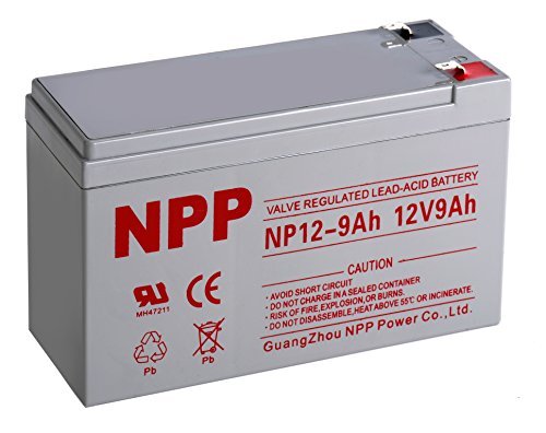 NPP NP12-9Ah Rechargeable Lead Acid 12V 9Ah Battery F2 Terminals