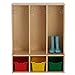 ECR4Kids Streamline 3-Section Toddler Coat Locker with Bench, Kids Furniture, Natural