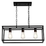 LIGOTFIRE Modern Chandeliers Rectangle Black 3