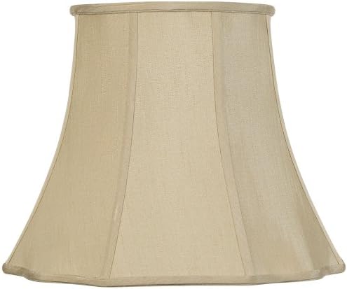 Taupe Large Curve Cut Corner Lamp Shade 11" Top x 18" Bottom x 15" Slant x 14.5" High (Spider) Replacement with Harp and Finial - Imperial Shade