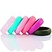 beilove Silicone Wedding Ring for Women,Singles & 6 Pack(Black,Deep Purple,Turquoise,Pink,Light Purple and White Sparkle,Size 5)