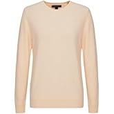 EURKEA Women's Crewneck 100% Cashmere Sweater, Cozy Pullover Winter Top for Women, Gift Ready, Sandstorm, Small
