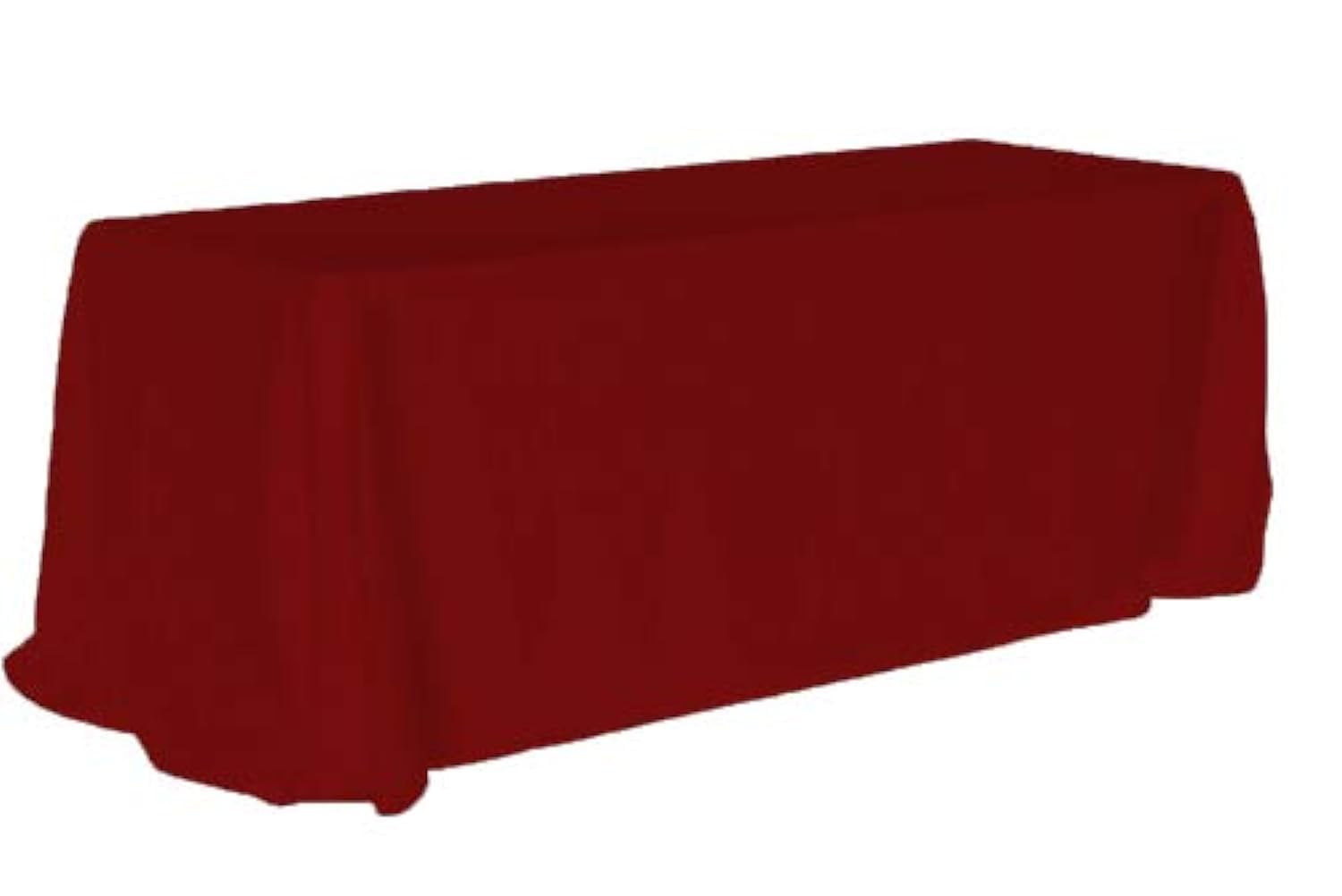 Sterling Mill Polyester Rectangle Tablecloth – Christmas Elegant Table Cover for Weddings, Dinner, Parties, Birthday, Banquets and Events - White & Black (Christmas Red, 70" x 144" Rectangle)