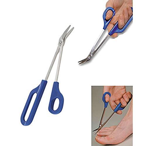 Puyujin Long Handle Toenail Scissor , Scissors Long Handle Nail Clippers Toenail Toe Ergonomic Care Pedicure Cutter, Perfect Ergonomic Design, Easy Reach Handle Unique Design Elderly Cuticle Scissor