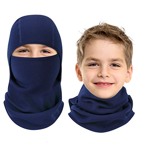 Vorshape - Pasamontañas para niños, resistente al viento, para esquí, para el cuello, para clima frío, 1 pieza, 4 colores