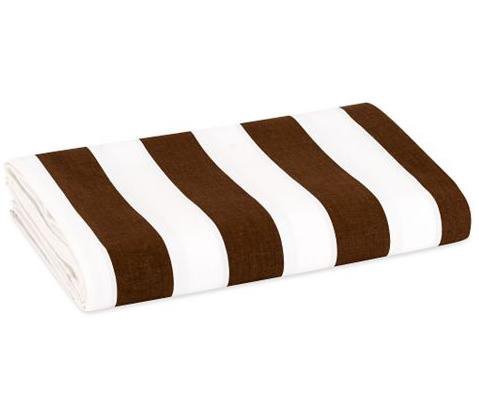Stripes white/chocolate percale crib fitted sheet....