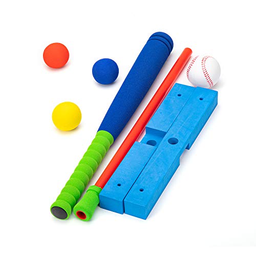 CeleMoon 21 Inch [Kids TBall Set Toy] Kids Foam TBall Baseball Set